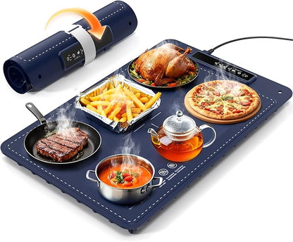 Electric Food Warming Mat – Foldable Heated Warming Tray with Adjustable Temperature & Fast Heating - Kitchen Appliances with Electric Food Warming Mat with 1m Power Cord | Sold by Uncle Wiener's Wholesale