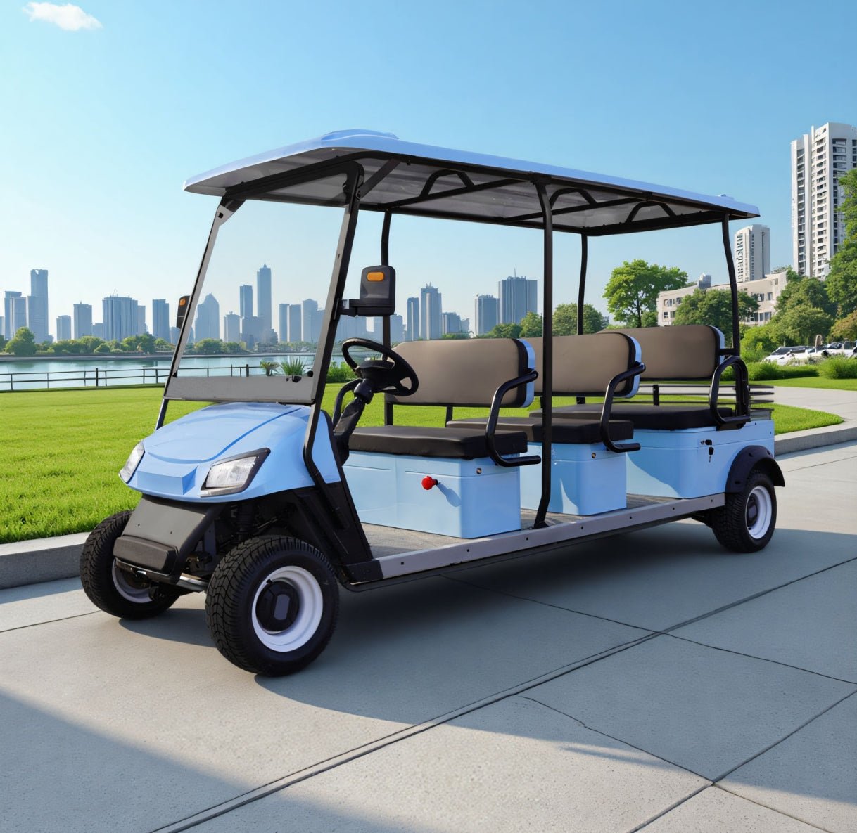 Electric Golf Cart 4 - Person & 6 - Person 1800W 60V Utility Transport Cart GCART1 - with 6 Person Electric Golf Cart | Sold by Uncle Wiener's Wholesale