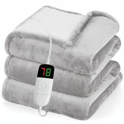 Electric Heated Blanket Throw 50 x 60 Inch Plush Sherpa Fast Heating with Timer and 10 Heat Levels - Electronics with | Sold by Uncle Wiener's Wholesale
