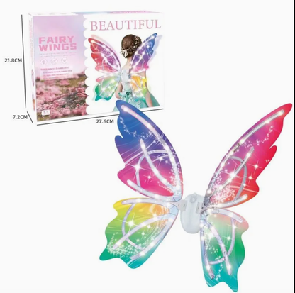 Electric Light Up Butterfly Fairy Wings for Girls & Adults – LED Fluttering Cosplay Wings with Music – Color Changing PVC Costume Wings for Halloween, Birthday Parties & Dress Up – YS83250003 - with | Sold by Uncle Wiener's Wholesale