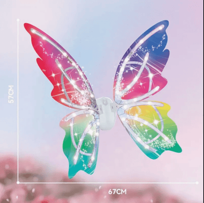 Electric Light Up Butterfly Fairy Wings for Girls & Adults – LED Fluttering Cosplay Wings with Music – Color Changing PVC Costume Wings for Halloween, Birthday Parties & Dress Up – YS83250003 - with | Sold by Uncle Wiener's Wholesale