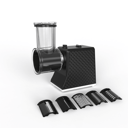 Electric Salad Maker & Cheese Grater with 5 Blades 120V Vegetable Slicer SM0878 - with | Sold by Uncle Wiener's Wholesale
