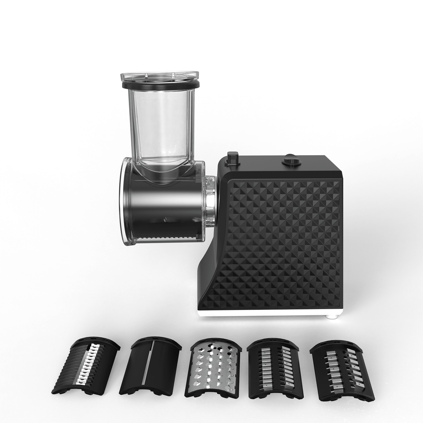 Electric Salad Maker & Cheese Grater with 5 Blades 120V Vegetable Slicer SM0878 - with | Sold by Uncle Wiener's Wholesale