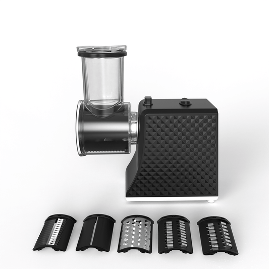 Electric Salad Maker & Cheese Grater with 5 Blades 120V Vegetable Slicer SM0878 - with | Sold by Uncle Wiener's Wholesale