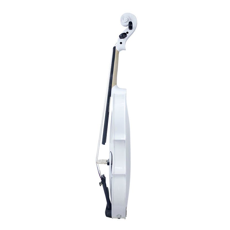 Electric Violin 4/4 Full Size High Gloss White Beginner Starter Kit with Accessories EVWH44 - with | Sold by Uncle Wiener's Wholesale