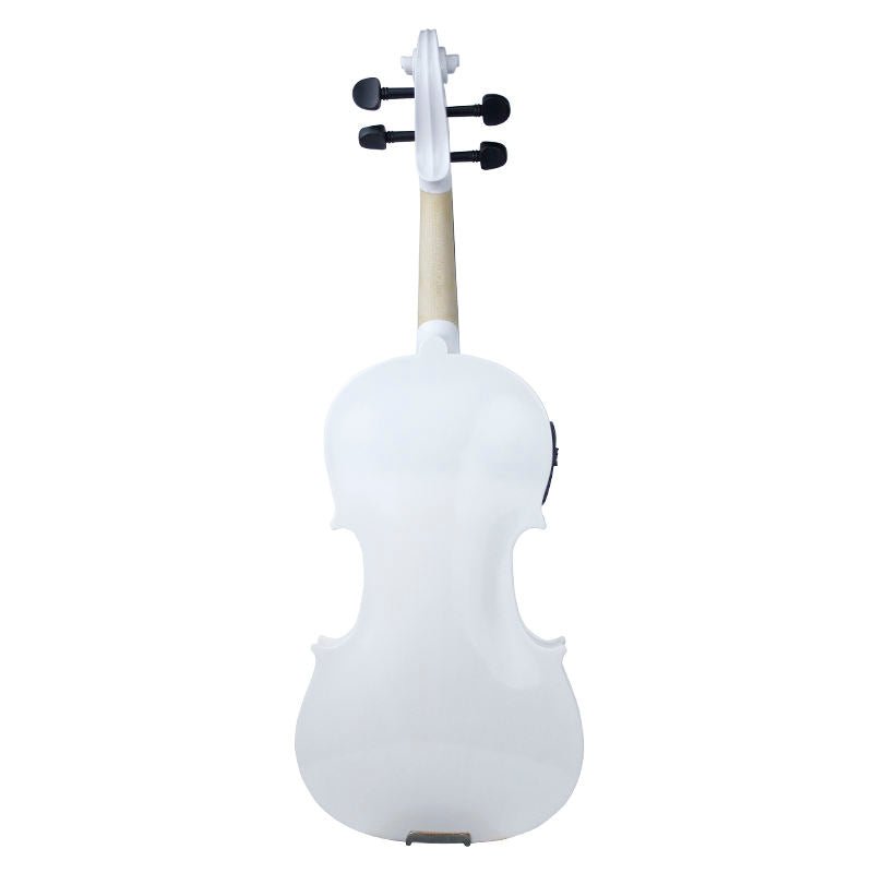 Electric Violin 4/4 Full Size High Gloss White Beginner Starter Kit with Accessories EVWH44 - with | Sold by Uncle Wiener's Wholesale