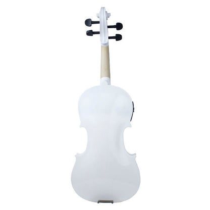 Electric Violin 4/4 Full Size High Gloss White Beginner Starter Kit with Accessories EVWH44 - with | Sold by Uncle Wiener's Wholesale