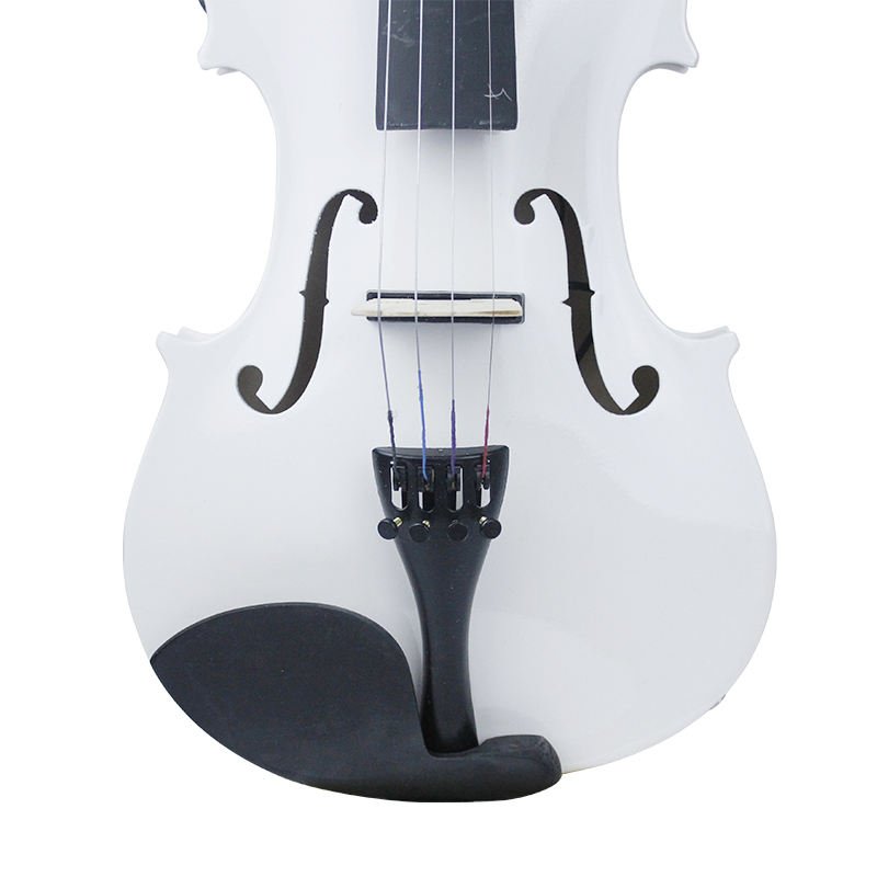 Electric Violin 4/4 Full Size High Gloss White Beginner Starter Kit with Accessories EVWH44 - with | Sold by Uncle Wiener's Wholesale