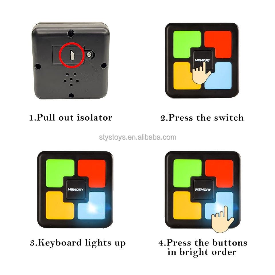 Electronic Memory Game for Kids – Handheld Light & Sound Toy | YS16124004 - with | Sold by Uncle Wiener's Wholesale