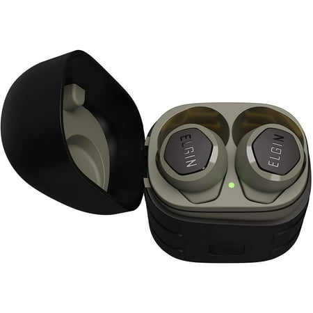 Elgin Rebel True Wireless Earbuds, 25 dB Noise Reduction Bluetooth Headphone, Microphone, 12 Hour Battery Life, IP65 Water Resistant, OSHA Compliant Hearing Protection for Work - with Black | Sold by Uncle Wiener's Wholesale