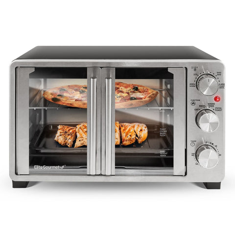 Elite Double French Door Toaster Oven - with Stainless Steel | Sold by Uncle Wiener's Wholesale