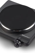 Elite Gourmet ESB - 301BF Countertop Single Flat Burner, Electric Hot Burner, Temperature Controls, Power Indicator Lights, Easy to Clean, 1000 Watts (Black) - with | Sold by Uncle Wiener's Wholesale