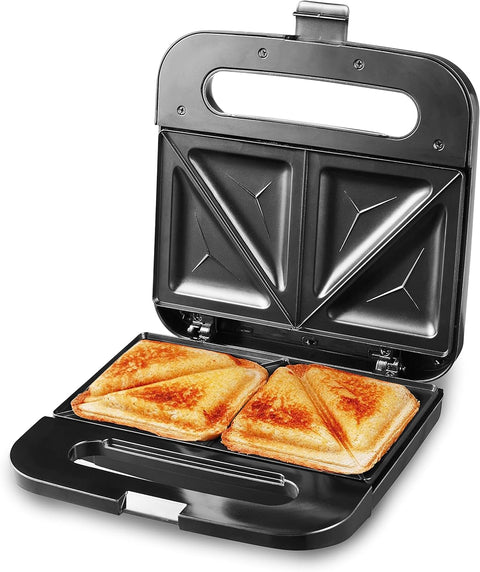 Elite Gourmet ESM - 2207SS Stainless Steel Sandwich Panini Maker Grilled Cheese Machine Tuna Melt Omelets Non - stick Cooking Surface, 2 Slice, 750 Watts, Stainless Steel - with | Sold by Uncle Wiener's Wholesale