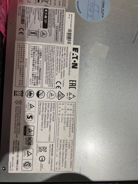 EMC 078 - 000 - 122(Model: 5P1550GR) XtremIO 1100W Battery Backup w batteries rails & bezel vt, top and front scratches - with | Sold by Uncle Wiener's Wholesale