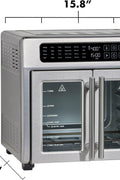 Emeril Lagasse Friteuse à air comprimé extra large, 25 fonctions de cuisson et commandes numériques, 7 accessoires inclus, finition en acier inoxydable, capacité de 26 l - with | Sold by Uncle Wiener's Wholesale