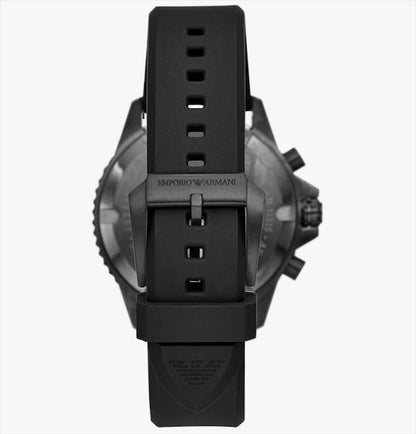 Emporio Armani Men's Chronograph Black Ceramic Watch - Black - with black | Sold by Uncle Wiener's Wholesale
