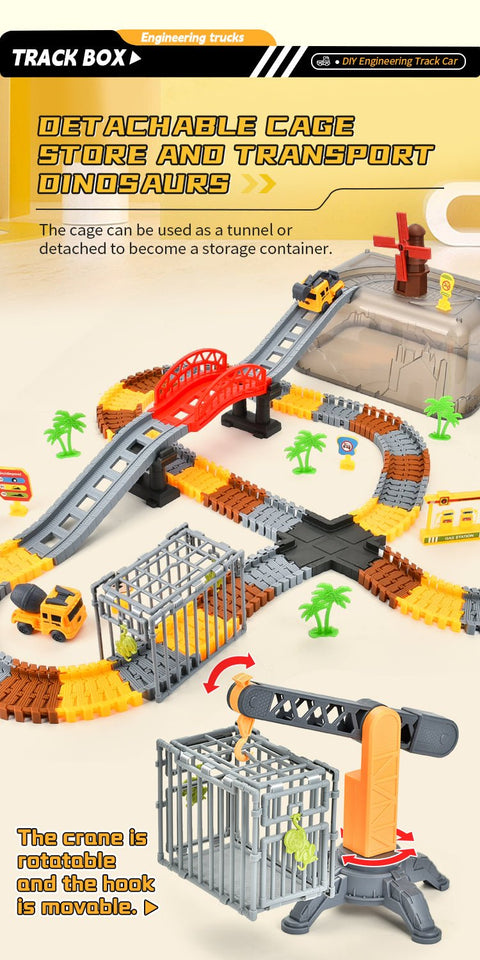 Engineer Track Set with Storage Case – 189 Pcs Construction Play Set 1912124 - with | Sold by Uncle Wiener's Wholesale