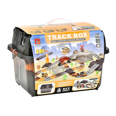 Engineer Track Set with Storage Case – 189 Pcs Construction Play Set 1912124 - with | Sold by Uncle Wiener's Wholesale
