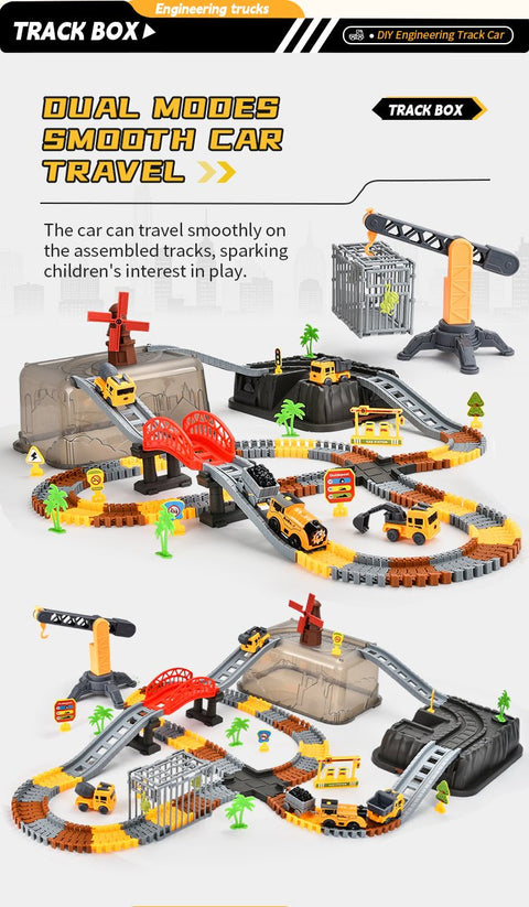 Engineer Track Set with Storage Case – 189 Pcs Construction Play Set 1912124 - with | Sold by Uncle Wiener's Wholesale
