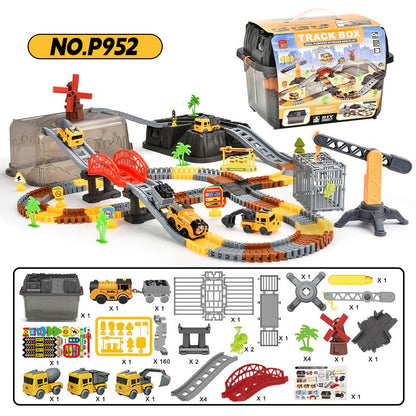 Engineer Track Set with Storage Case – 189 Pcs Construction Play Set 1912124 - with | Sold by Uncle Wiener's Wholesale