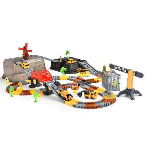 Engineer Track Set with Storage Case – 189 Pcs Construction Play Set 1912124 - with | Sold by Uncle Wiener's Wholesale