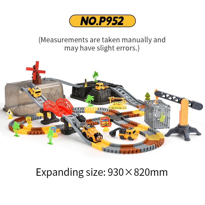Engineer Track Set with Storage Case – 189 Pcs Construction Play Set 1912124 - with | Sold by Uncle Wiener's Wholesale