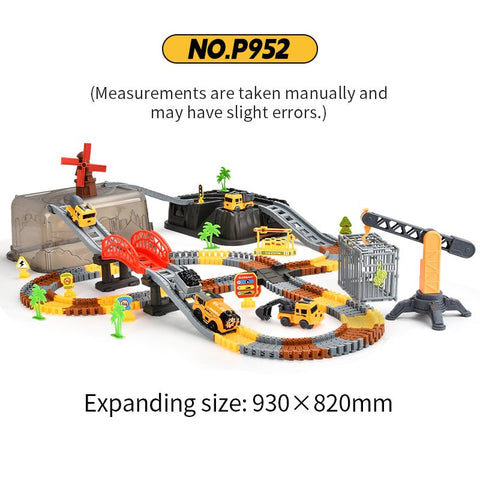 Engineer Track Set with Storage Case – 189 Pcs Construction Play Set 1912124 - with | Sold by Uncle Wiener's Wholesale