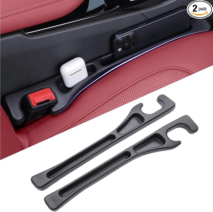 EnzeroTools Car Seat Gap Filler – 2-Pack No-Drop Seat Side Organizer with Phone Holder, Universal Fit - General Equipment with | Sold by Uncle Wiener's Wholesale