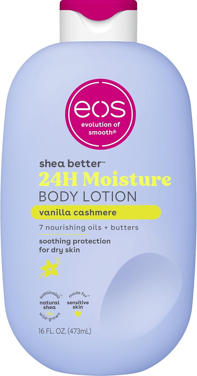 EOS Shea Better Vanilla Cashmere Body Lotion – 24-Hour Moisture, Shea Butter & 7 Nourishing Oils, 473 mL / 16 fl oz - Home products with | Sold by Uncle Wiener's Wholesale