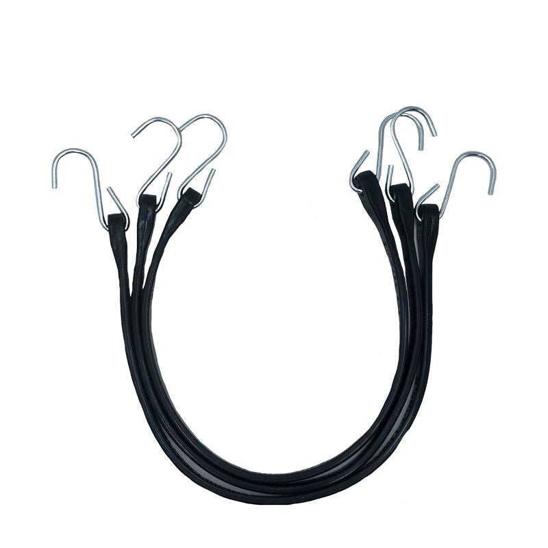 EPDM Rubber Bungee Cords with S Hooks 9″–41″ Heavy - Duty UV Resistant 10 - Pack - with 9″ (23 cm) | Sold by Uncle Wiener's Wholesale