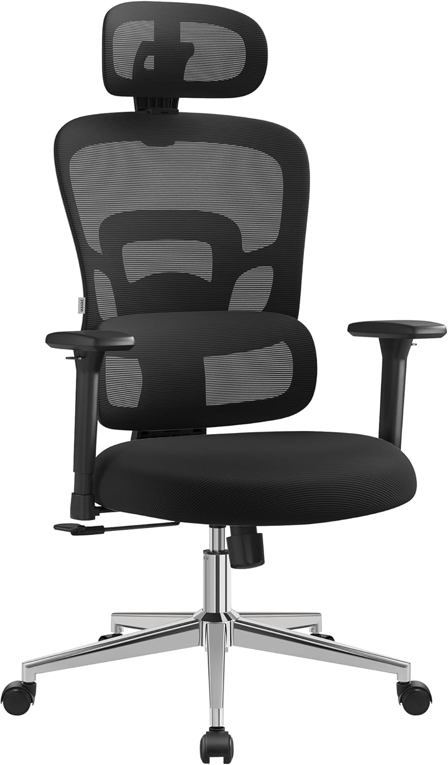 Ergonomic High Back Mesh Office Chair with Adjustable Lumbar Support, 3D Headrest, 3D Armrests and Reclining Tilt Function for Home Office Ink Black OBN070B21 - with | Sold by Uncle Wiener's Wholesale