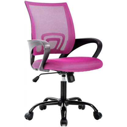 Ergonomic Office Chair with Lumbar Support and Adjustable Height – Comfortable Computer Desk Chair for Adults - with Pink | Sold by Uncle Wiener's Wholesale