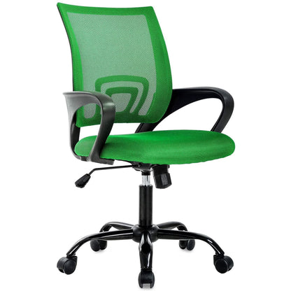 Ergonomic Office Chair with Lumbar Support and Adjustable Height – Comfortable Computer Desk Chair for Adults - with Green | Sold by Uncle Wiener's Wholesale