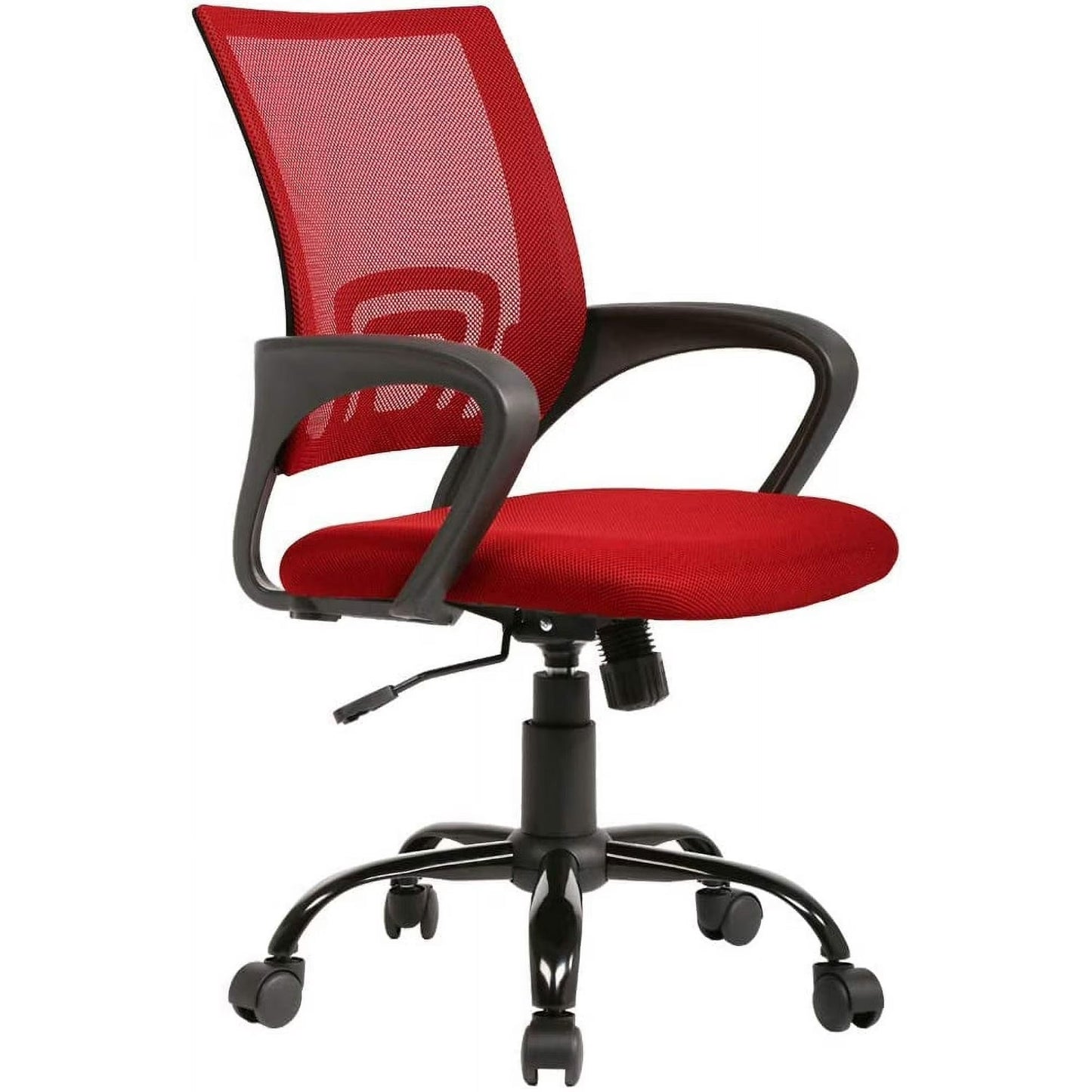 Ergonomic Office Chair with Lumbar Support and Adjustable Height – Comfortable Computer Desk Chair for Adults - with Red | Sold by Uncle Wiener's Wholesale