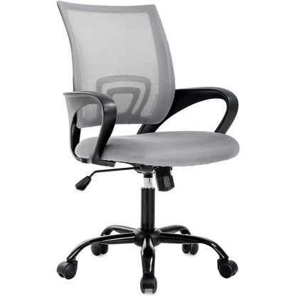 Ergonomic Office Chair with Lumbar Support and Adjustable Height – Comfortable Computer Desk Chair for Adults - with Gray | Sold by Uncle Wiener's Wholesale