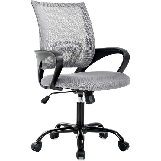 Ergonomic Office Chair with Lumbar Support and Adjustable Height – Comfortable Computer Desk Chair for Adults - with Gray | Sold by Uncle Wiener's Wholesale