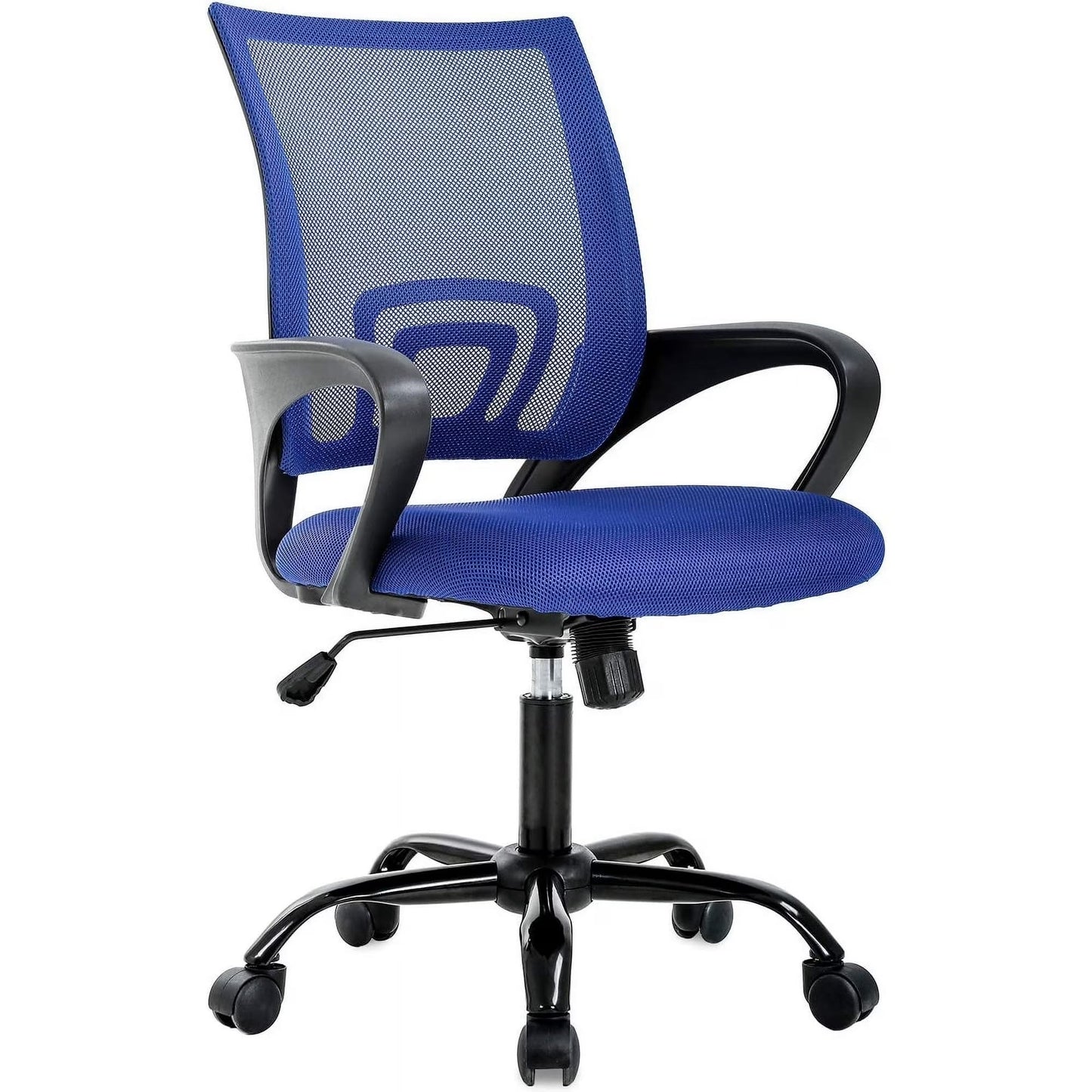 Ergonomic Office Chair with Lumbar Support and Adjustable Height – Comfortable Computer Desk Chair for Adults - with Blue | Sold by Uncle Wiener's Wholesale