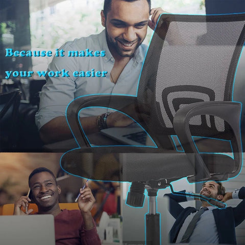 Ergonomic Office Chair with Lumbar Support and Adjustable Height – Comfortable Computer Desk Chair for Adults - with Pink | Sold by Uncle Wiener's Wholesale