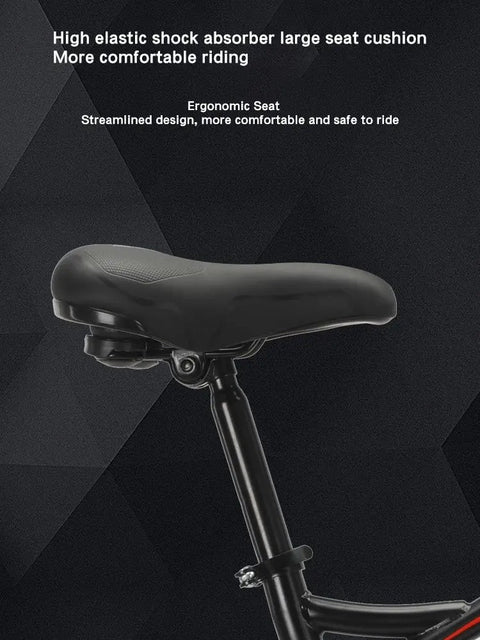 Ergonomic Shock Absorber Seat for Electric Mountain Bike, Streamlined for Comfortable Riding
