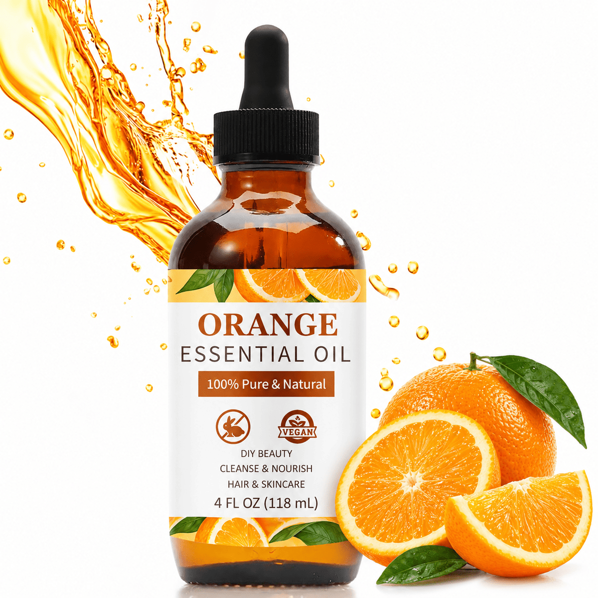 Essential Oil – 4 fl oz / 118 mL Pure Aromatherapy Oil for Diffusers, Humidifiers, Candle Making, Massage and DIY Projects - Home products with Orange | Sold by Uncle Wiener's Wholesale