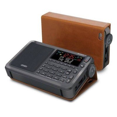 Eton Elite Executive Radio: Portable AM/FM Clock Radio with Built - In Antenna &38; 3.5mm Jack, Gray - with Dimensions (Overall): 2 Inches (H) x 5 Inches (W) x 11 Inches (D) | Sold by Uncle Wiener's Wholesale