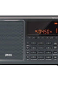 Eton Elite Executive Radio: Portable AM/FM Clock Radio with Built - In Antenna &38; 3.5mm Jack, Gray - with <B>Dimensions (Overall):</B> 2 Inches (H) x 5 Inches (W) x 11 Inches (D) | Sold by Uncle Wiener's Wholesale
