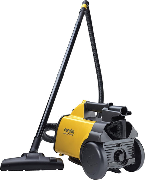 Eureka Mighty Mite Corded Canister Vacuum Cleaner, Lightweight Bagged Vacuum Cleaner Household for Carpets and Hard Floors, Yellow, 3670M w/ 5 Dust Bags - with | Sold by Uncle Wiener's Wholesale