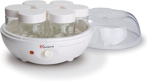 Euro Cuisine YM80 Yogurt Maker,White 9.6 Inch, used, good condition - with | Sold by Uncle Wiener's Wholesale