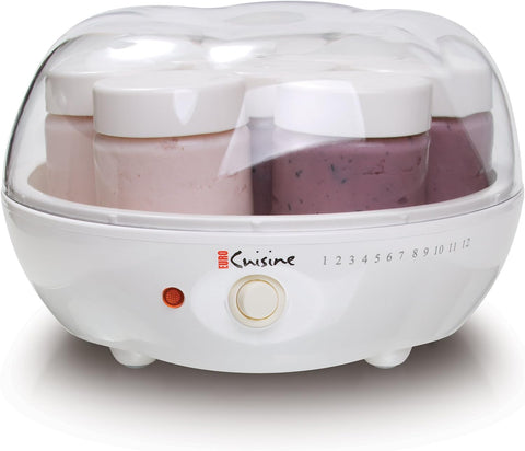 Euro Cuisine YM80 Yogurt Maker,White 9.6 Inch, used, good condition - with | Sold by Uncle Wiener's Wholesale