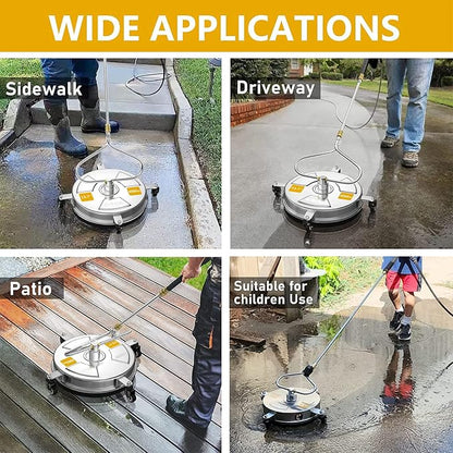 EVEAGE 2-in-1 Pressure Washer Surface Cleaner & Undercarriage Cleaner – 13.7" Stainless Steel with Extension Wands - General Equipment with | Sold by Uncle Wiener's Wholesale