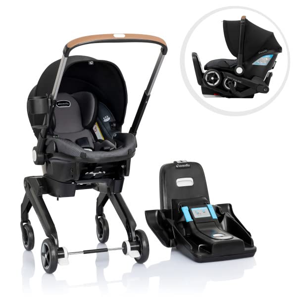 Evenflo Shyft DualRide Infant Car Seat Stroller Combo with Carryall Storage (Boone Gray) - with Boone Gray | Sold by Uncle Wiener's Wholesale