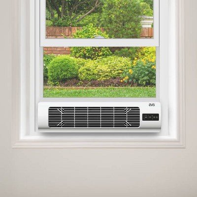EVO Low Profile Oscillating Window Fan Air Circulator - with Dimensions (Overall): 7.2 Inches (H) x 25 Inches (W) x 7 Inches (D) | Sold by Uncle Wiener's Wholesale