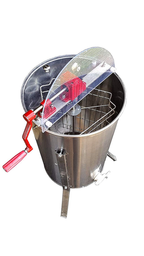 EW 3 - Frame Stainless Steel Honey Extractor – Beekeeping Equipment for Efficient Honey Harvest HEX3F - with | Sold by Uncle Wiener's Wholesale