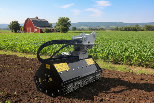 Excavator Flail Mower 800 mm Light Duty for 1–2 Ton Machines – HEMF80 - with | Sold by Uncle Wiener's Wholesale